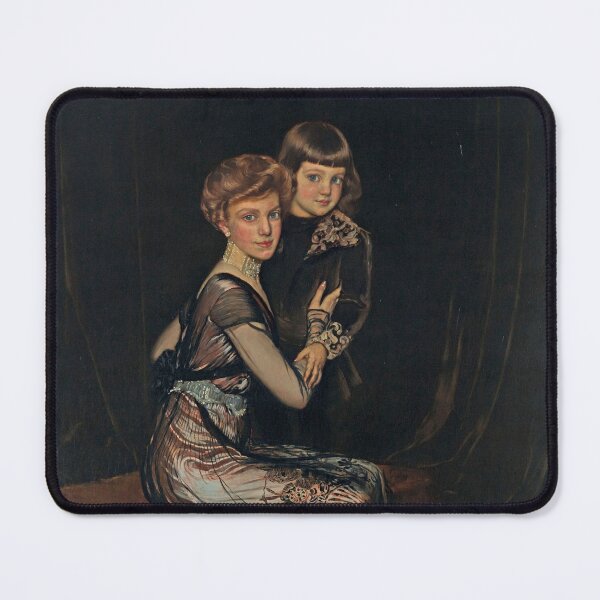 Item preview, Leonor Uriburu de Anchorena with her Son Emilio (1910) - Antonio de La Gandara designed and sold by SALON DES ARTS.