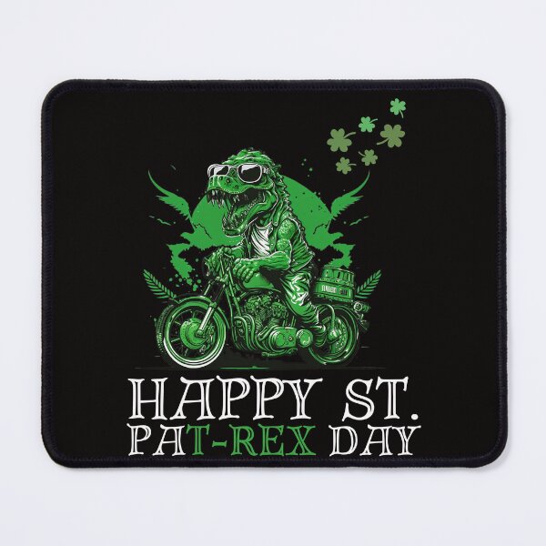 Item preview, Happy St PaT-Rex Dinosaur Saint Patrick's Day Biker designed and sold by Cheeeeky.