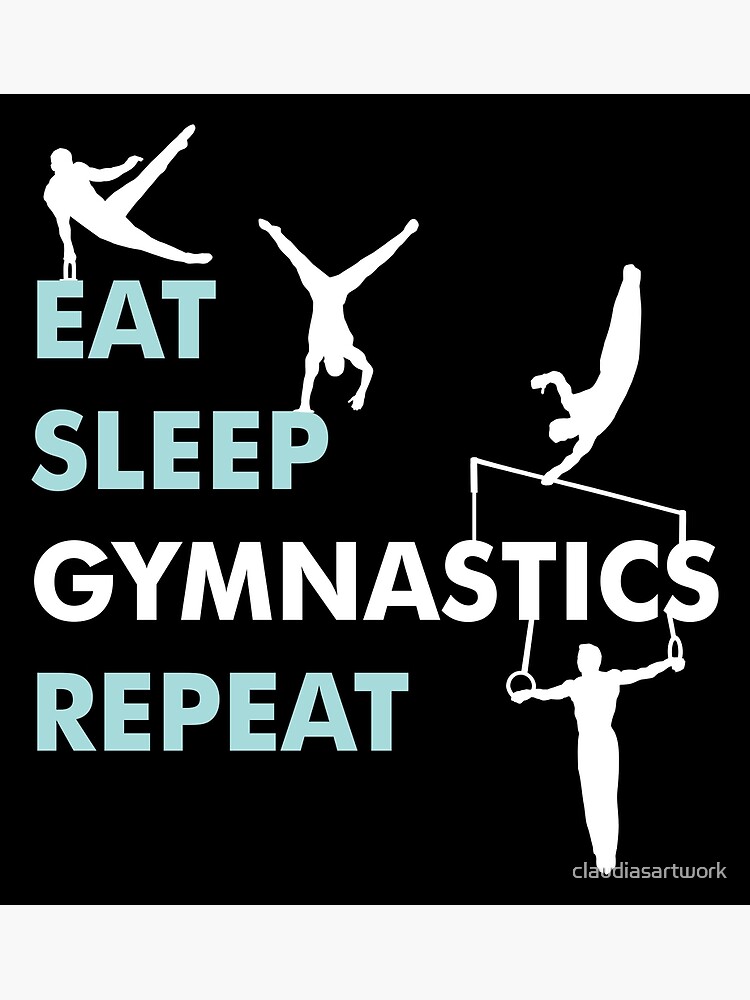 Eat, sleep, gymnastics, repeat - gymnastics, gymnasts | Greeting Card