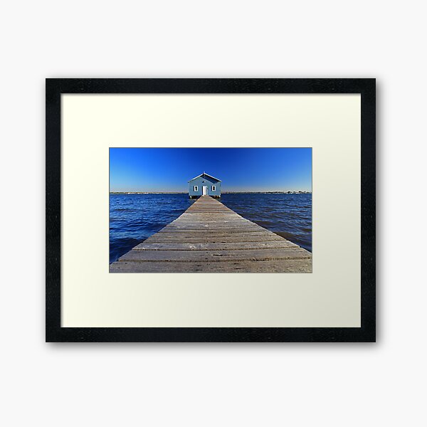 Crawley Edge Boatshed Framed Art Print