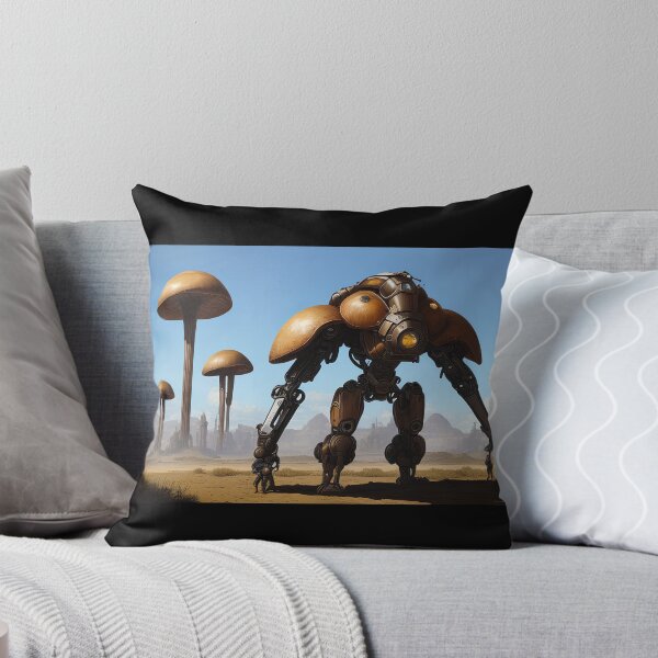 Item preview, Robot with Mushroom Buildings designed and sold by Fungal-Art.