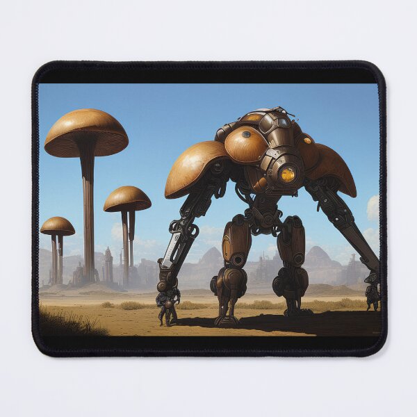 Item preview, Robot with Mushroom Buildings designed and sold by Fungal-Art.