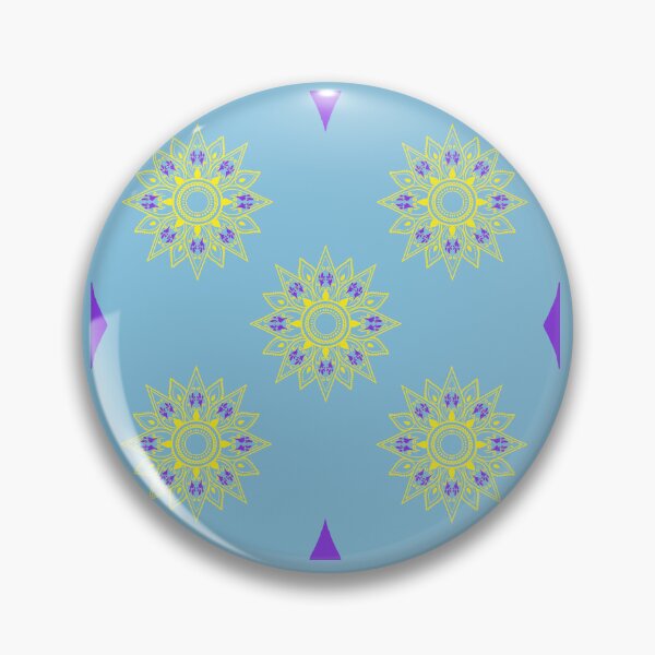 Item preview, Flower patterns yellow on baby blue designed and sold by Chaoticzarts.