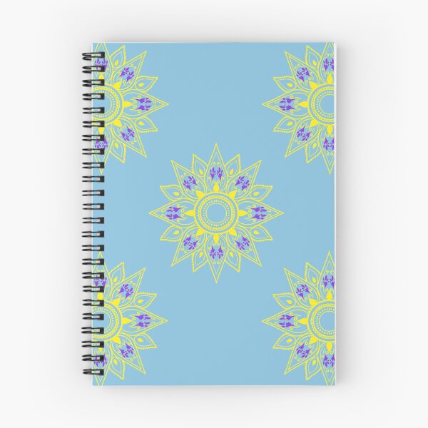 Item preview, Flower patterns yellow on baby blue designed and sold by Chaoticzarts.