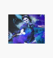 Roger Federer Blue Art Board