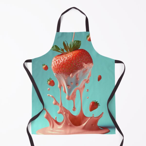 Item preview, A strawberry with a splash of milk on it artwork plastel background 10 designed and sold by jetaiart.