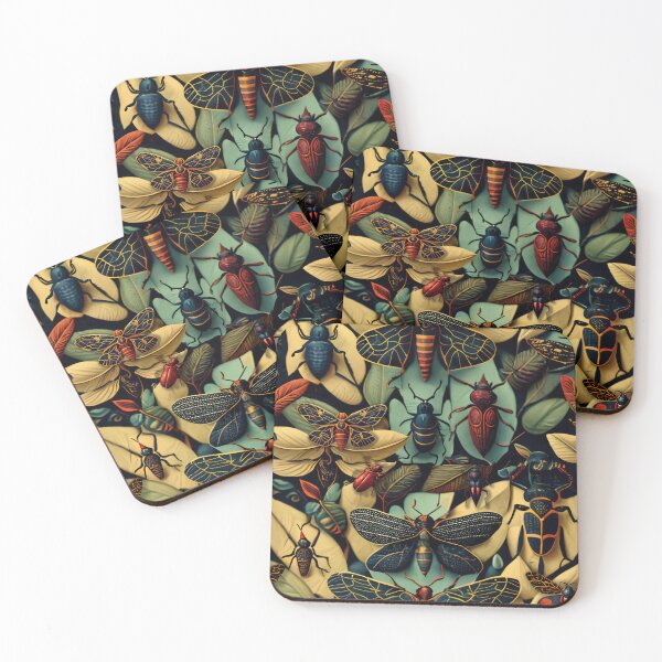 Item preview, Moths and Insects repeating pattern designed and sold by Salocin.