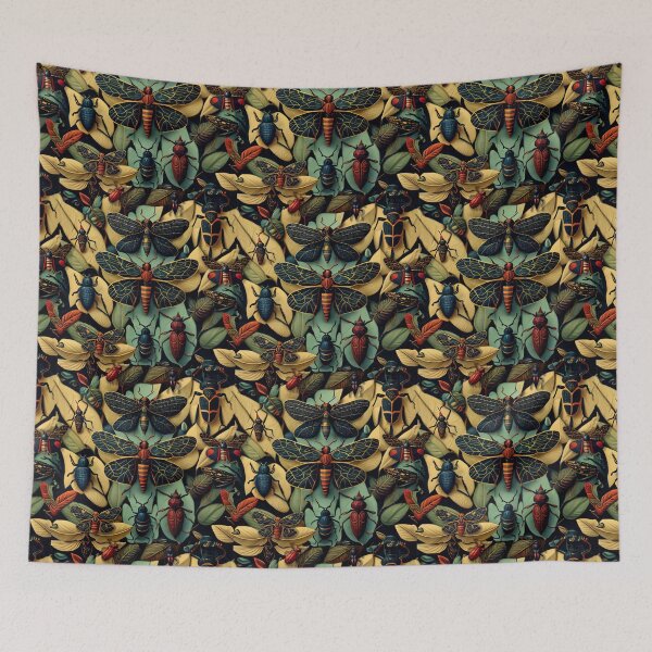 Item preview, Moths and Insects repeating pattern designed and sold by Salocin.