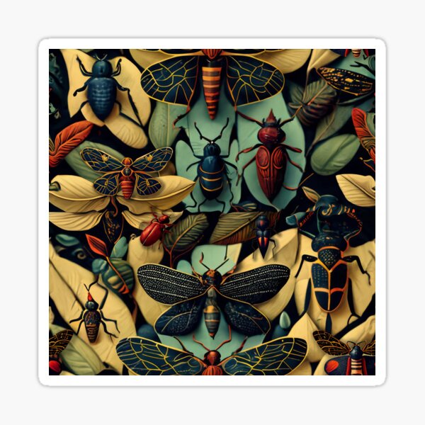 Item preview, Moths and Insects repeating pattern designed and sold by Salocin.