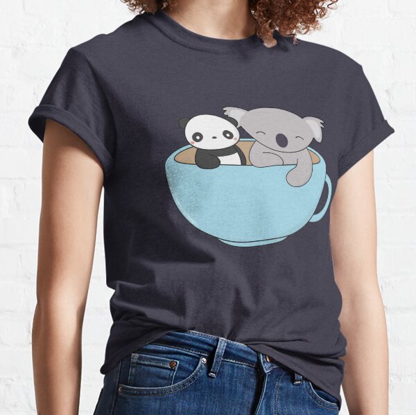 Kawaii Cute Koala y Panda Camiseta clásica