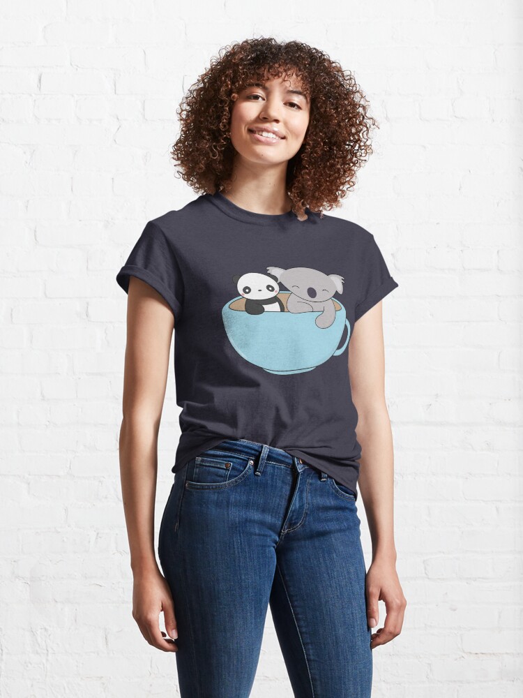Vista alternativa de Camiseta clásica Kawaii Cute Koala y Panda