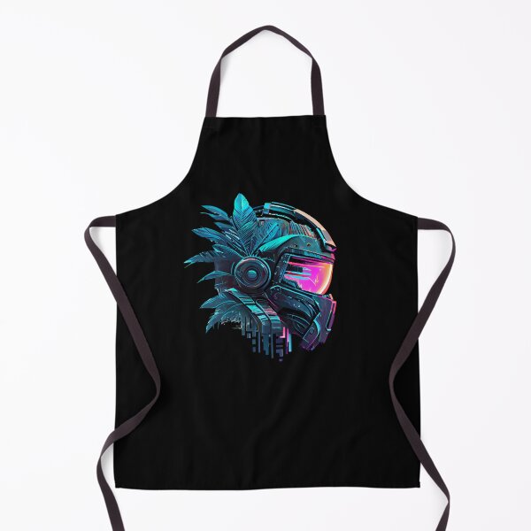Item preview, Robot Head with Tropical Leaves designed and sold by ShadowAndSlate.