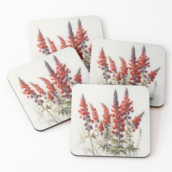 Item preview, Red Lupine Flowers  designed and sold by Vanover Designs.