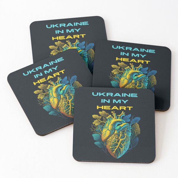 Item preview, Ukraine in my heart, blue and yellow anatomical heart. #IstandwithUKRAINE designed and sold by Anastasias-Shop.