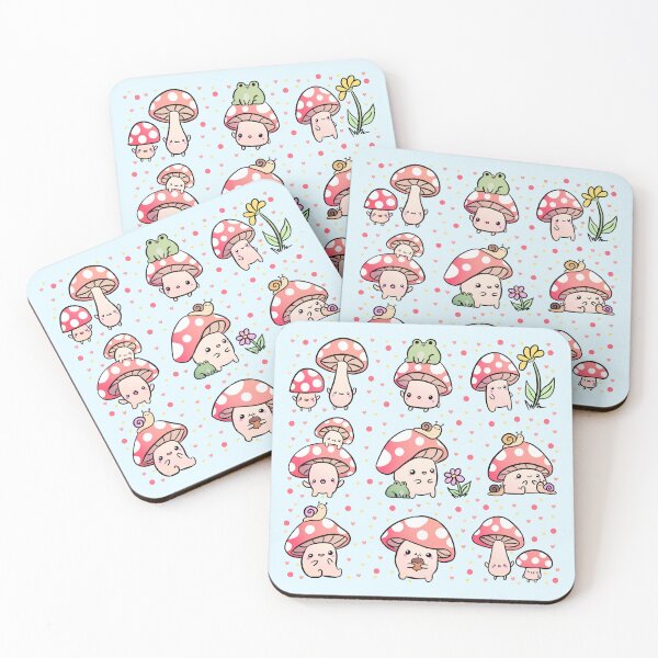 Item preview, Cute cartoon mushrooms with friends  designed and sold by Yarafantasyart.