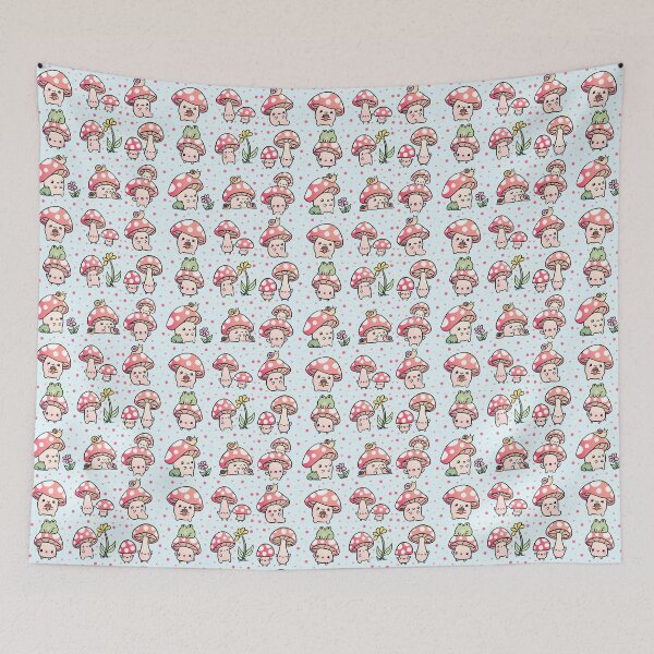 Item preview, Cute cartoon mushrooms with friends  designed and sold by Yarafantasyart.