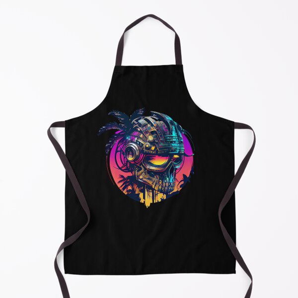 Item preview, Tropical Robot Skull with Tropical Leaves designed and sold by ShadowAndSlate.
