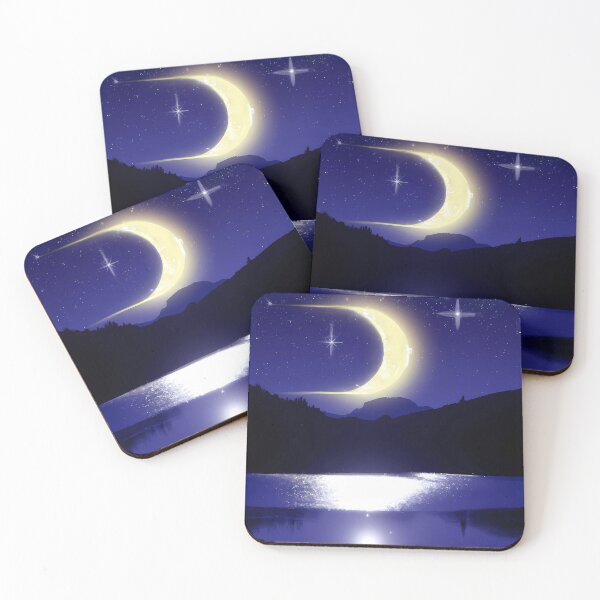Item preview, Lake with moonlight designed and sold by Helleradi.