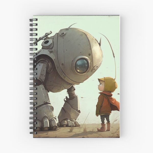 Item preview, A little boy and his robot friend designed and sold by elmindo.