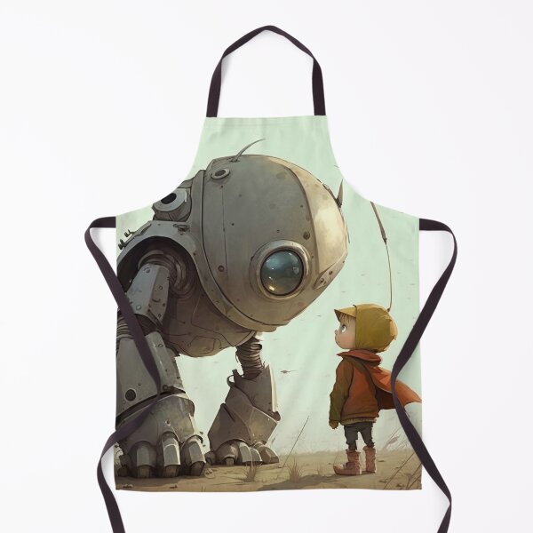Item preview, A little boy and his robot friend designed and sold by elmindo.
