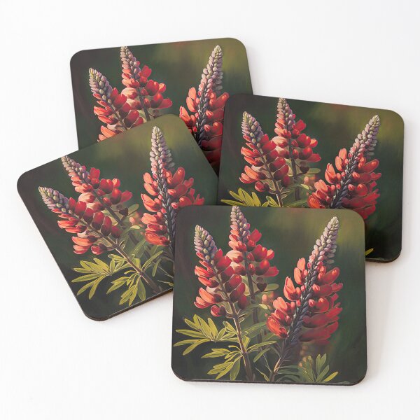Artikelvorschau, Red Lupine Flowers entworfen und verkauft von Vanover Designs.