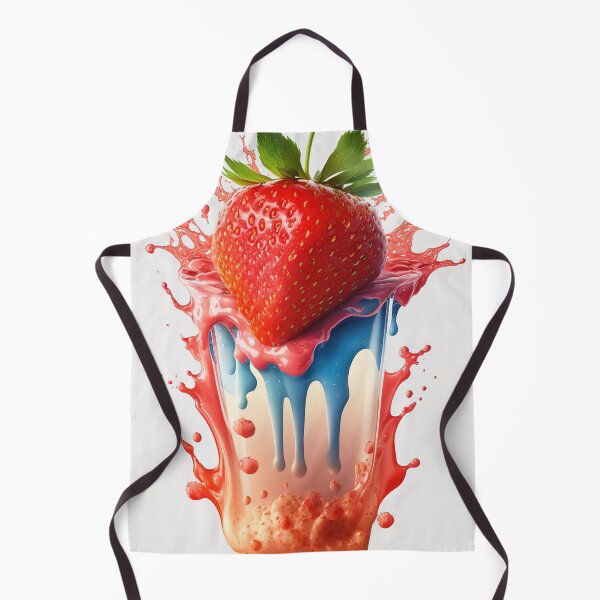 Item preview, A strawberry with a splash of milk on it artwork plastel background 12 designed and sold by jetaiart.
