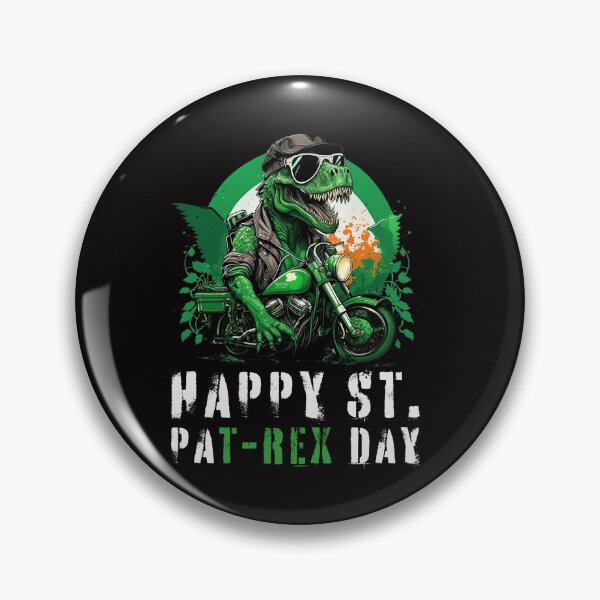 Item preview, Happy St PaT-Rex Dinosaur Saint Patrick's Day Bikers designed and sold by Cheeeeky.