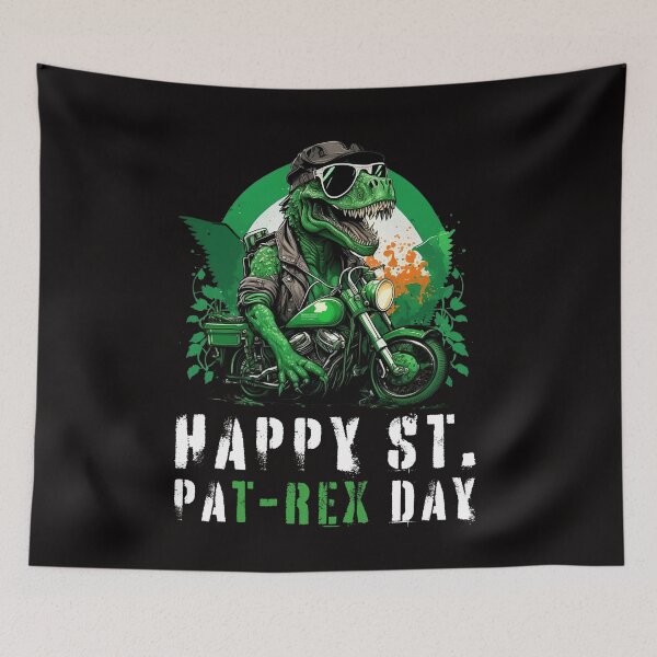 Item preview, Happy St PaT-Rex Dinosaur Saint Patrick's Day Bikers designed and sold by Cheeeeky.