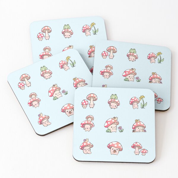 Item preview, Cute cartoon mushrooms with friends pack designed and sold by Yarafantasyart.