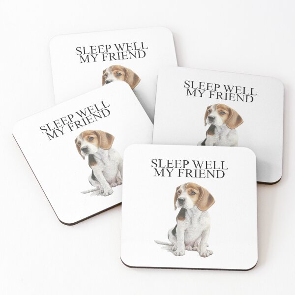 Artikelvorschau, Schlaf gut, mein Freund, weiß glänzende Tasse, Gedenkbecher – Geschenk zum Gedenken an den Tod eines Hundes, Ideen zum Gedenken an Hunde, Zitate zum Gedenken an Hunde entworfen und verkauft von MovieSetStories.