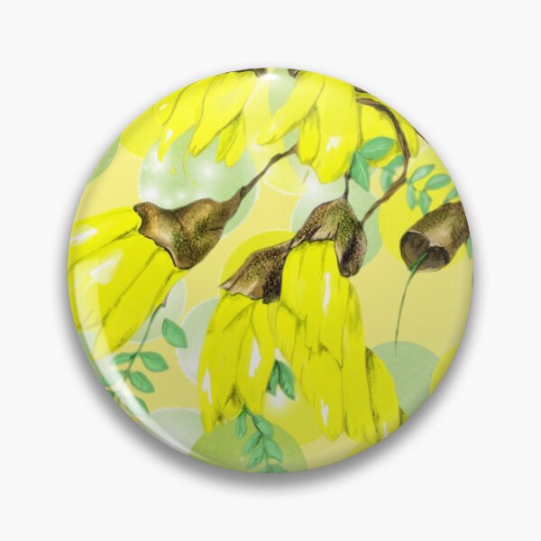 Item preview, kowhai and bubbles of green and gold designed and sold by carole hirst.