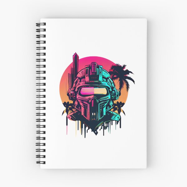 Item preview, Robot Skull on Bright Tropical Retro Background designed and sold by ShadowAndSlate.