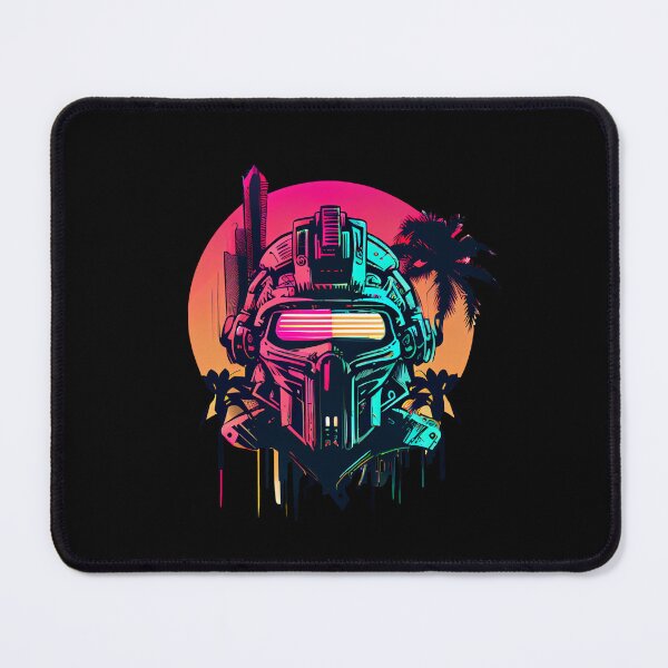 Item preview, Robot Skull on Bright Tropical Retro Background designed and sold by ShadowAndSlate.