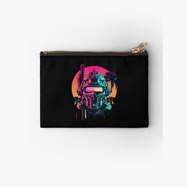 Item preview, Robot Skull on Bright Tropical Retro Background designed and sold by ShadowAndSlate.