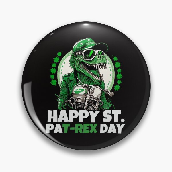Item preview, Happy St PaT-Rex Dinosaur Saint Patrick's Day Bikers designed and sold by Cheeeeky.
