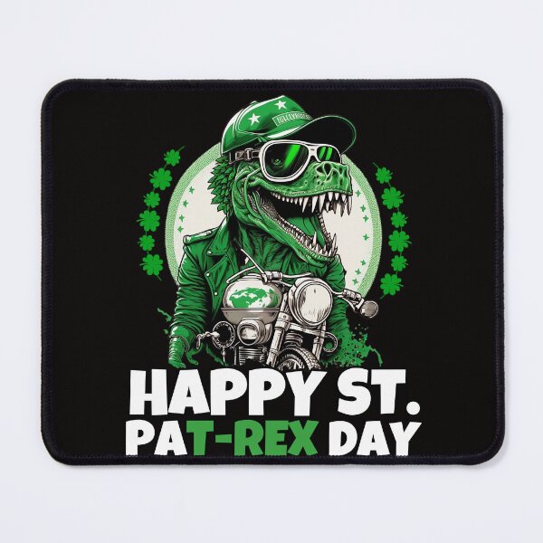 Item preview, Happy St PaT-Rex Dinosaur Saint Patrick's Day Bikers designed and sold by Cheeeeky.