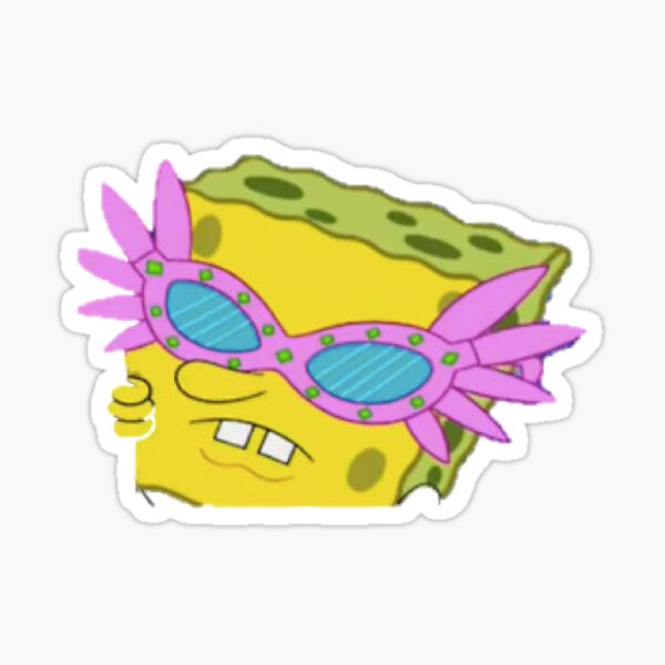 SpongeBob Fish, aesthetic, cute, meme, pink beret, smile