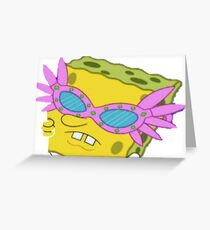 pfiffiger Spongebob Grußkarte