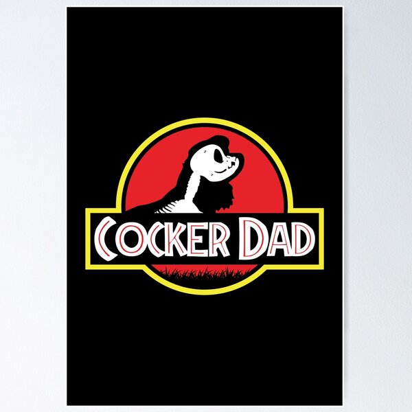 Item preview, (For Dark Background) Jurassic American Cocker Spaniel Dad designed and sold by More Cute Dogs.