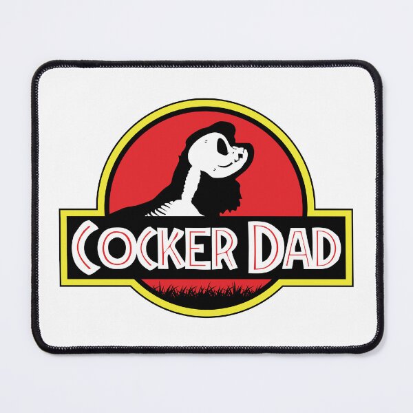 Artikelvorschau, (Für hellen Hintergrund) Jurassic American Cocker Spaniel Dad entworfen und verkauft von More Cute Dogs.