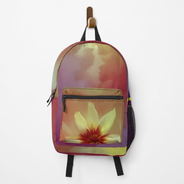 Item preview, yellow flower peaking through colorful clouds designed and sold by kbgraphicimages.