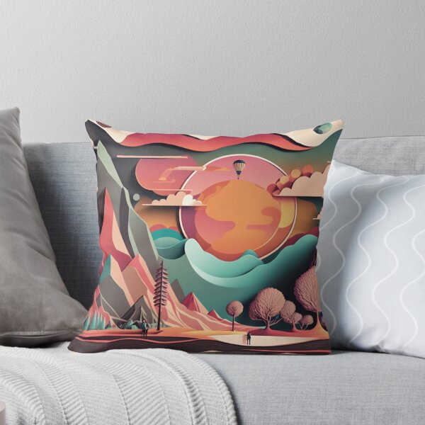 Item preview, Abstract Low Poly Landscape Scene designed and sold by mind-melt-er.