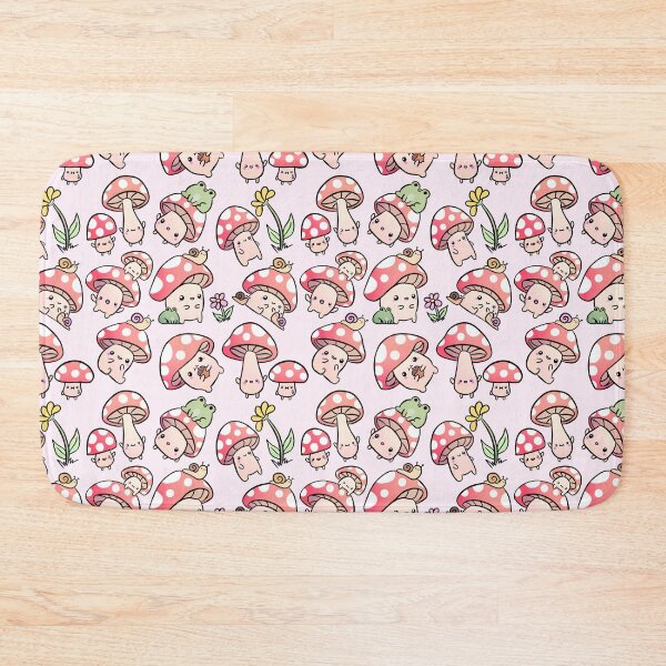 Item preview, Cute cartoon mushrooms with friends pattern designed and sold by Yarafantasyart.