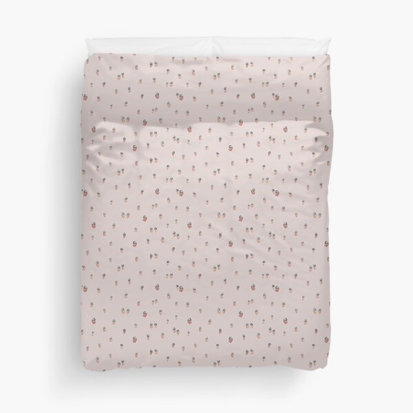 poppies with mauve background Duvet Cover