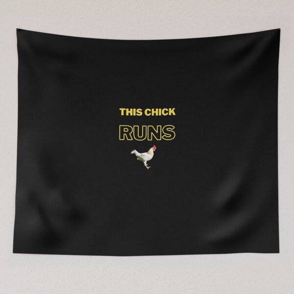 Item preview, Runs Saying Running Chicken designed and sold by Paintandgo.