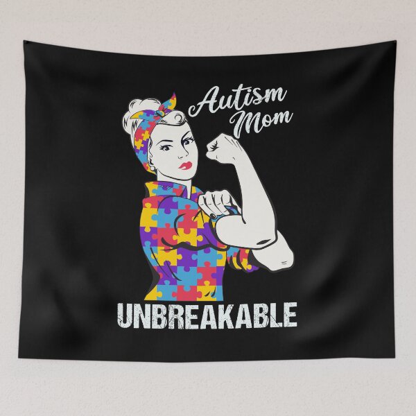 Item preview, Autism Awareness Autism Mom Unbreakable designed and sold by Wishinglob.