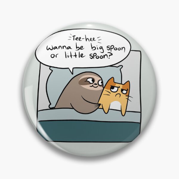 Item preview, Sloth and Cat Spooning designed and sold by SaradaBoru.