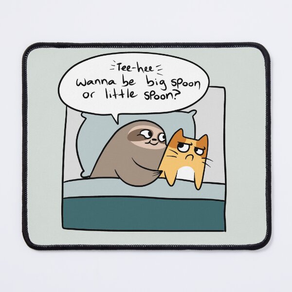 Item preview, Sloth and Cat Spooning designed and sold by SaradaBoru.