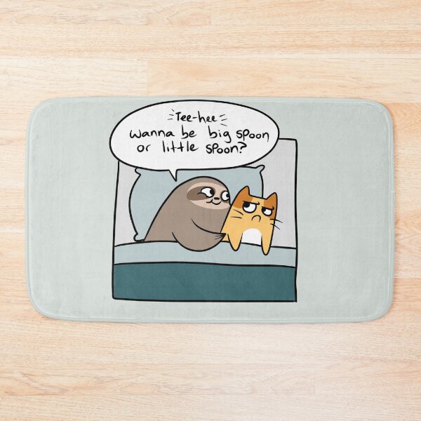 Item preview, Sloth and Cat Spooning designed and sold by SaradaBoru.