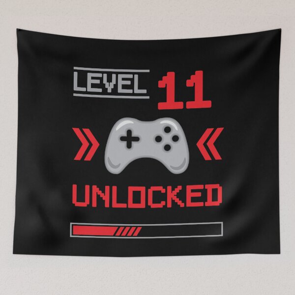 Item preview, Level 11 unlocked - 11th birthday Gamer shirt designed and sold by Gerald Waters.